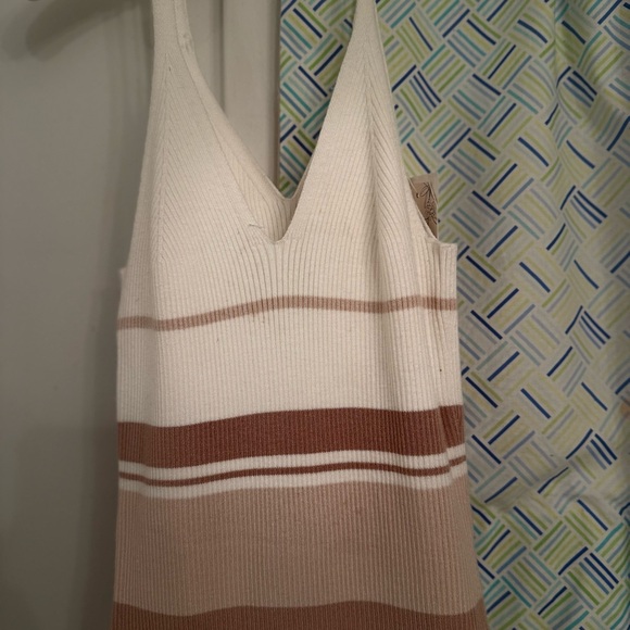 Striped Ribbed Knit Dress - Picture 2 of 5